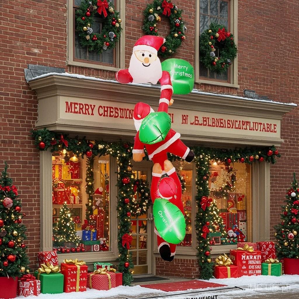 8 FT Weihnachts-Feier Aufblasbare Dekoration Weihnachts-Hänge-Aufblasartikel Weihnachts-Aufblasbarer Kletternder Weihnachtsmann