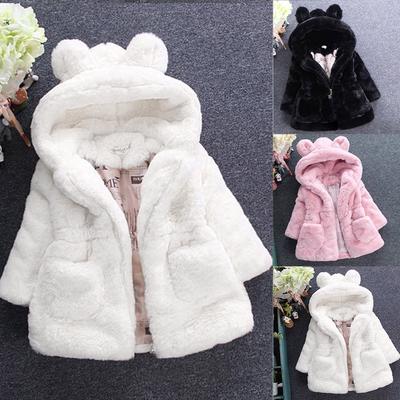 Baby Kleinkind Mädchen Winter Kapuzenmantel Umhang Jacke Dick Warme Kleidung