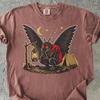 Koszulka Mothman Comfort Colors, Koszulka na kemping z kryptydą, Urocza koszulka z kryptydą, Prezent z Mothmanem