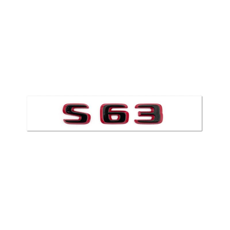 Mercedes Benz arka harf çıkartması C63S GT63S S63LGLE53 SL63S modifikasyonu W205 W206 C190 X290 W167 siyah kırmızı versiyonu için uygundur