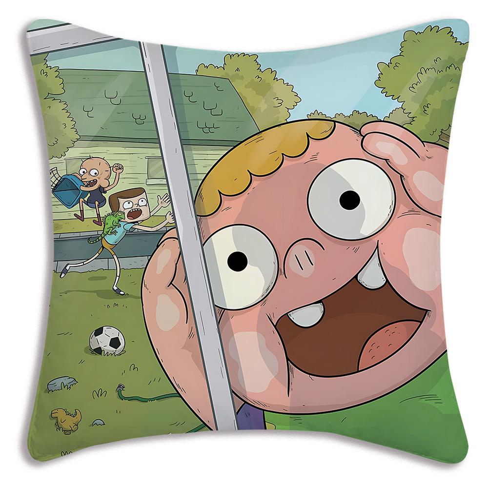 Roztomilé kreslené povlaky na polštář TV C-Clarence Dekorativní povlaky na polštář do obývacího pokoje Domácí dekorace Oboustranný tisk Krátký plyš Roztomilý povlak na polštář