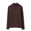 Women's Fashion Winter Solid Colour Long Sleeve Fleece Thickened Top