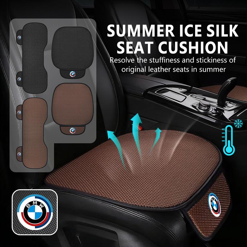 Cool Breathable Ice Silk Car Seat Cover Auto Seat Cushion For BMW M3 M5 E36 E39 E46 E60 E61 E64 E70 E71 E80 E85 E87 E90 E83