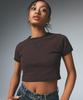 Casual Outline Oval Logo Brown X-girl S/S Top, Women's,
