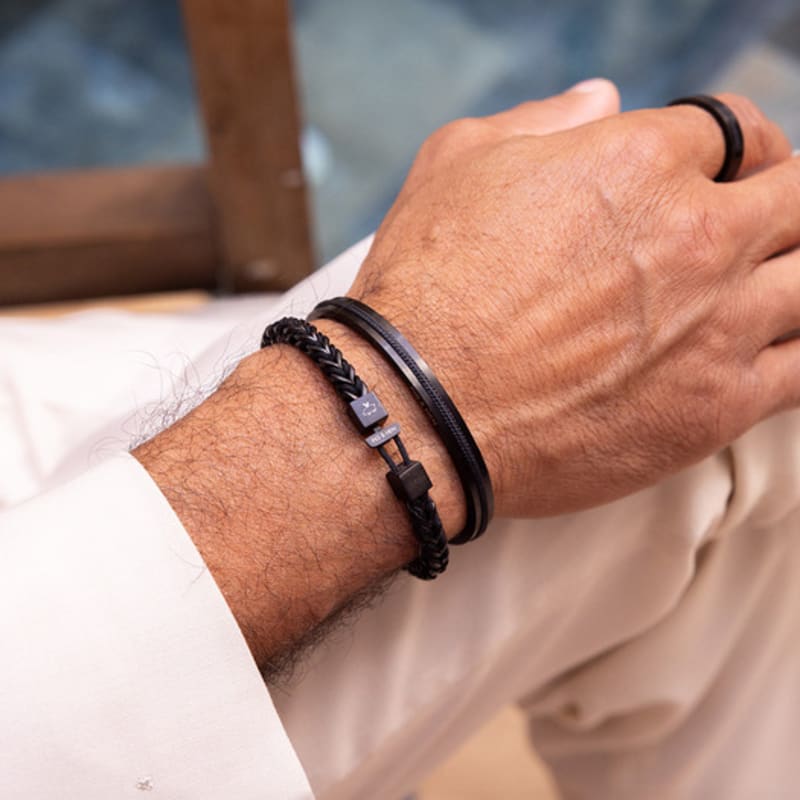 PIG & HEN Catena Foxtail Bracelet - Black X Black