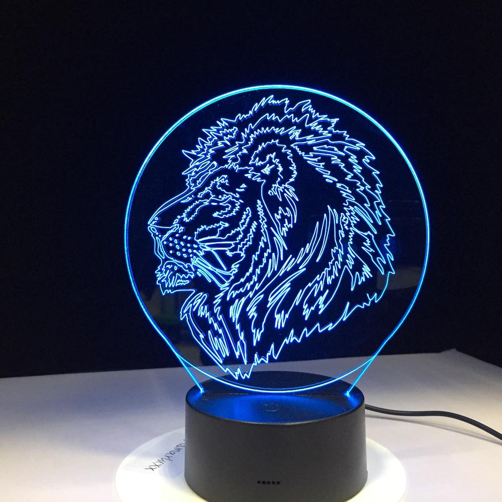 Factory Dropshipping ODM Rechargeable Touch Switch Dog Arylic Panel Box Table Night Lamp  16 Colors Change 3D LED Light
