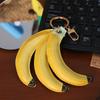 PU Banana Fruit Banana Keychain Cute Fashion Fruit Key Ring Portable PU Leather Pendant  Female