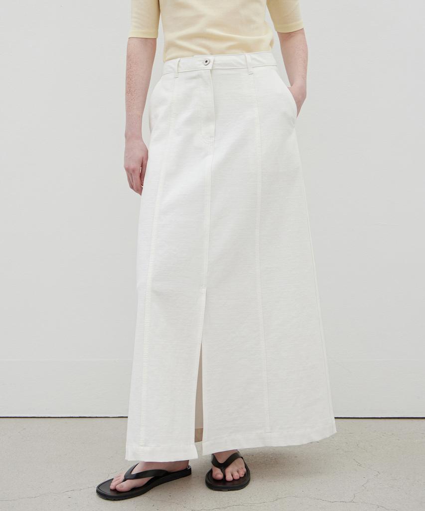 Leuba Cotton Slub Maxi Skirt - Off White