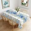Aquarell Blaue Hortensie Rechteckiger Tischdecke für Tischdekoration Picknick Wasserdicht Wiederverwendbar Tischdecke für Tisch Feiertagsparty
