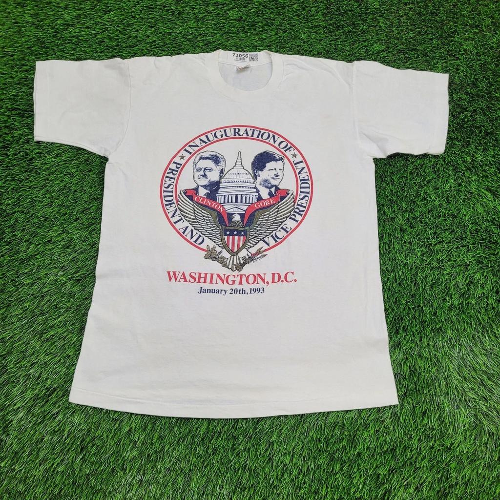 Vintage 1993 Bill-Clinton Shirt M/L 21x28 Washington USA