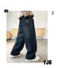 Boys' Fleece-Lined Casual Jeans - Autumn/Winter 2025 Trendy Style for Middle and Big Kids