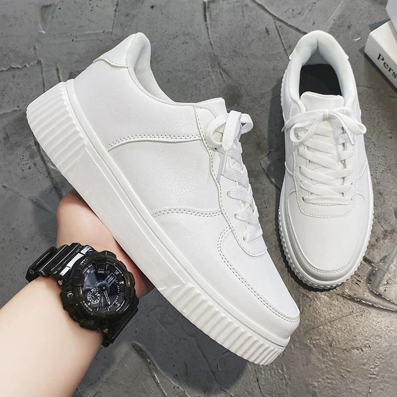 British Style Men Leather Casual Designer Sneakers Comfy Non-Slip Walking Shoe Classic Skateboarding Big Size 48Trainers Basket