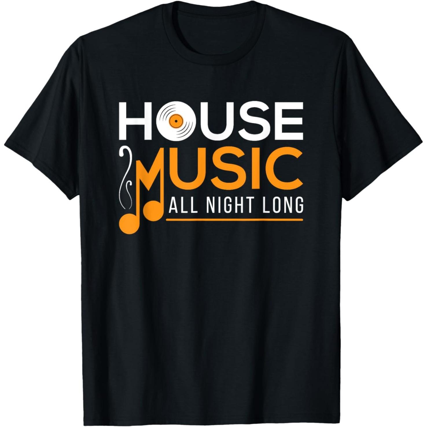 

Funny House Music Retro Design T-Shirt Summer Men Women Clothing Fashion T Shirts Cotton Short Sleeve Oversized T-shirt Tops ... S разноцветный