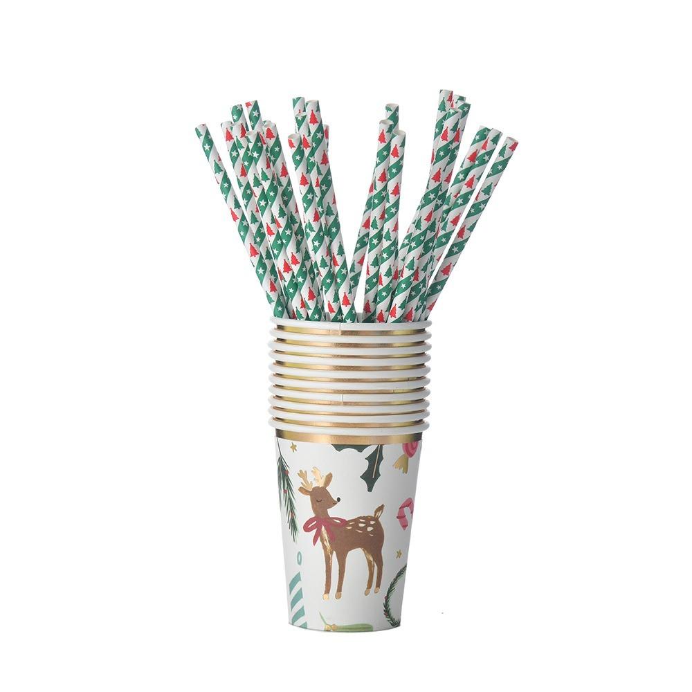 Bronzing Disposable Tableware Serving 10 Paper Plate Convenient Picnic Dinnerware Kids