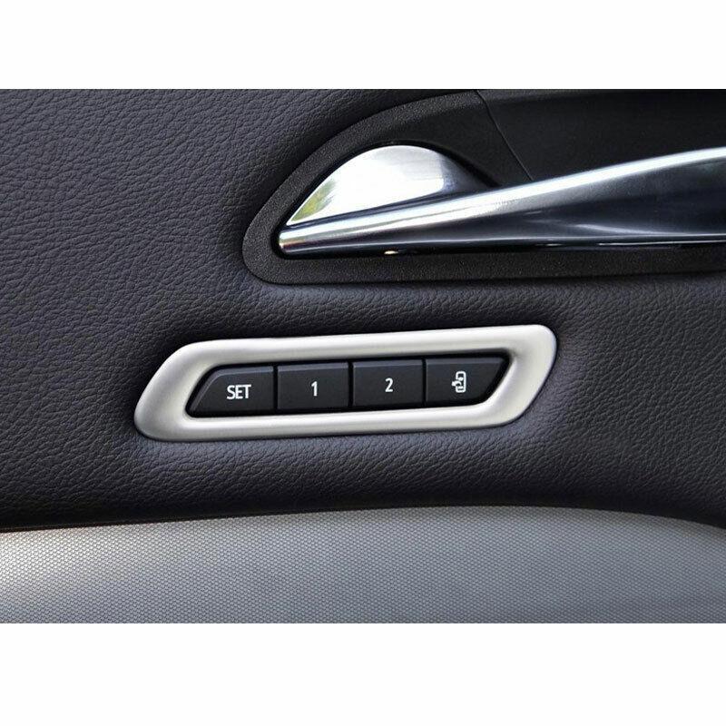 Seat Memory Switch Frame Cover Trim ABS Matte Silver For Cadillac XT4 2018-