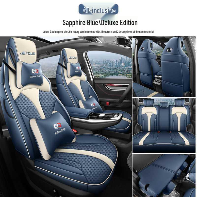 Premium Leather Car Seat Cushion - 24 Models for Five-Seater Fit, Cartoon Design, All-Season Use