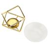 Aromatherapies Diffuser Wax Melt Burners with Ceramics Bowl Metal Tealight Holder Rack for Enhancing Home Aesthetic