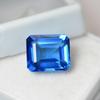 Natural Blue Tanzanite Loose Gemstone Emerald Cut 7.20 Ct for Jewelry Making and Gem Collections