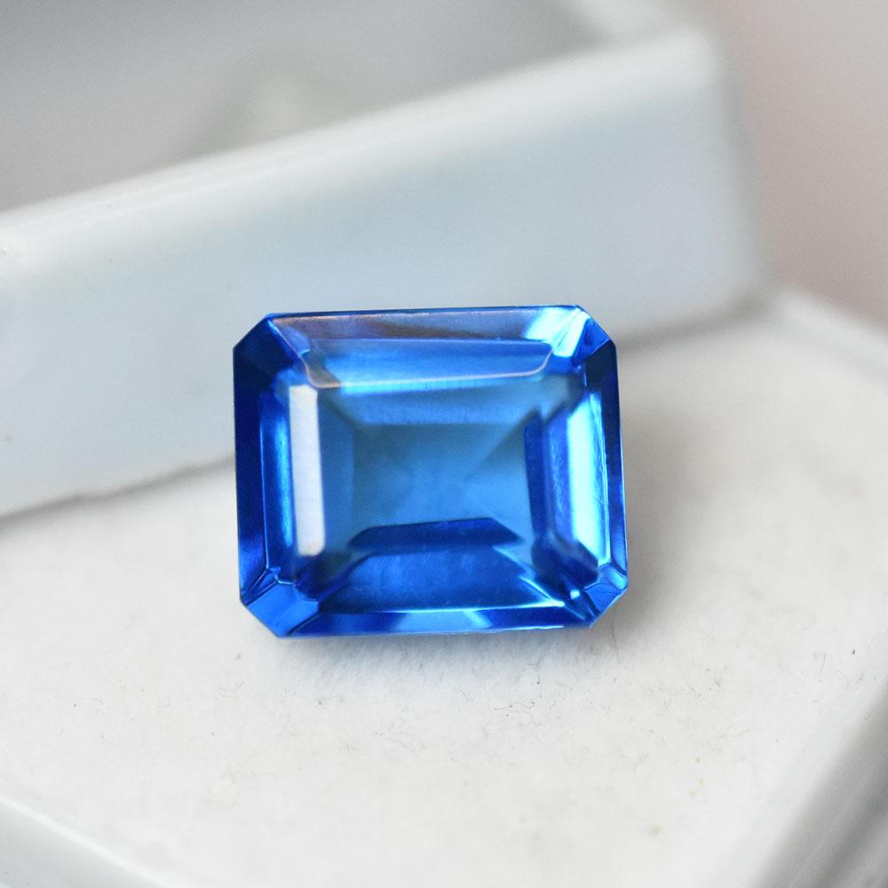 Natural Blue Tanzanite Loose Gemstone Emerald Cut 7.20 Ct for Jewelry Making and Gem Collections