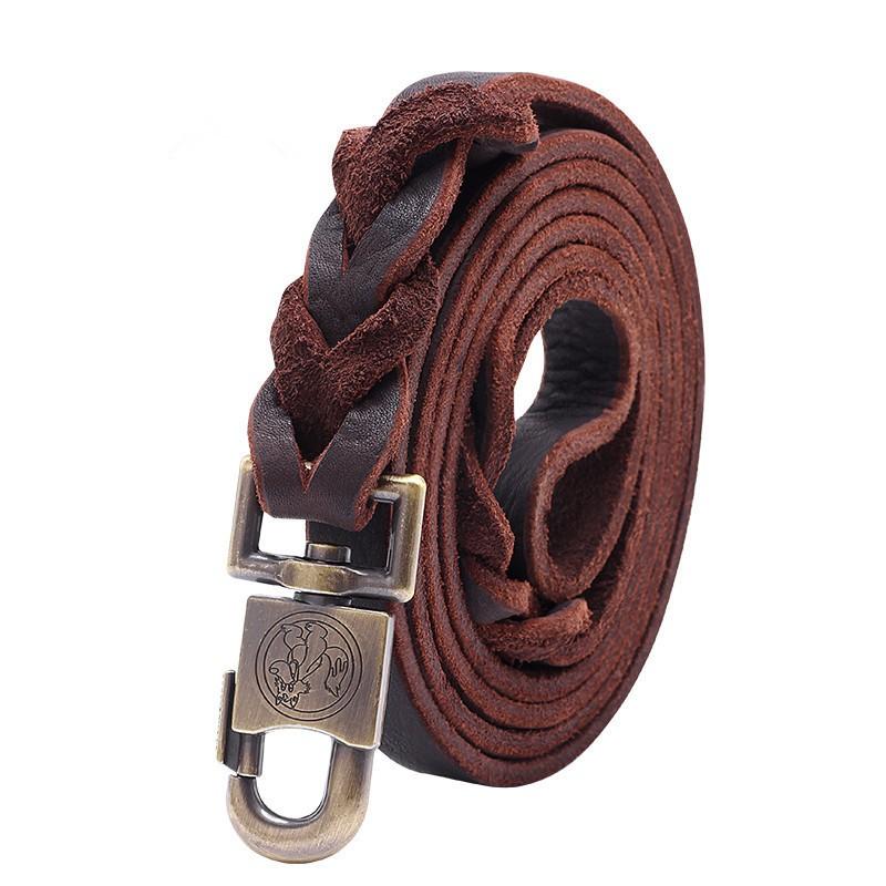 Heavy Duty Leather Dog Leash Large