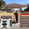 Large Outdoor Commercial Parasol - Thickened Square Patio Umbrella Tent