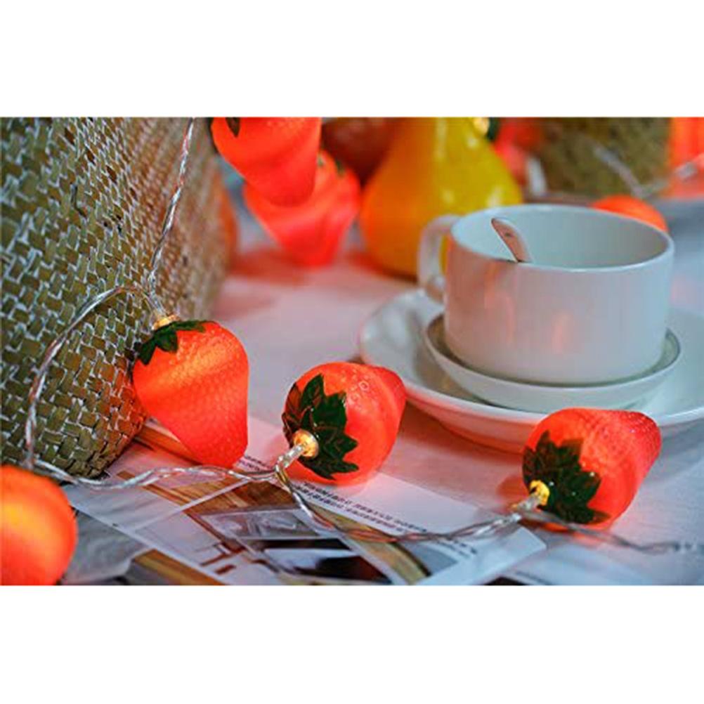 3 Meters 20LED Strawberry String Lights Battery Powered Indoor Outdoor Lighting Lamp for Wedding