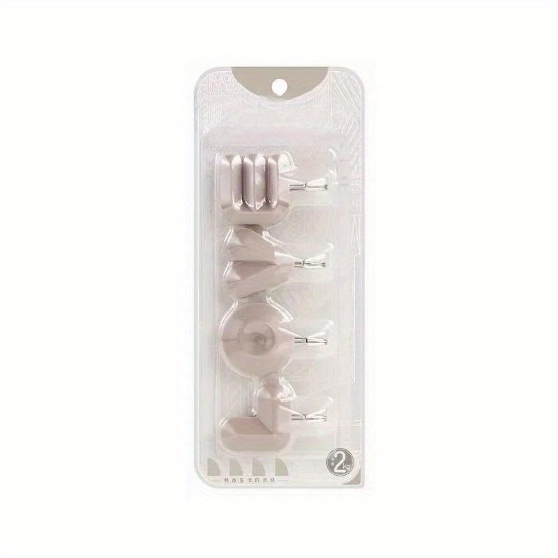 4pcs Per Pack Love Letters Hooks: Self-adhesive Home Storage and Decor Rack, Punch-free Key and Hat Holder, Wall-hanging Space-saving Hook