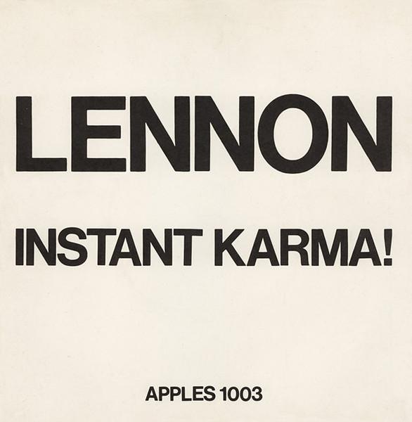 

7inch Record JOHN LENNON - Instant Karma! APPLES1003 Apple Records 1970 UK Rock Used