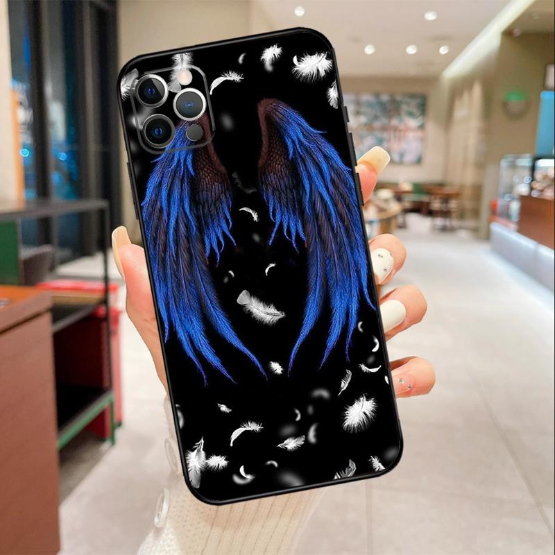 Wings Angel Devil Phone Case For iPhone 17 Air 16 14 13 11 15 Pro Max mini 15 16 Plus 16e Protective Cover