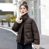 New Winter Cotton Jacket Loose Versatile Short Warm Cotton Jacket Fashionable Simple Women's Jacket Lamb Fur Collar