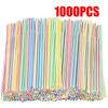 1000-4000Pcs Multicolor Kunststof Straws for Wedding Party Supplies Beverage Kitchen Cocktail Drinking Straws Pajitas Plastique