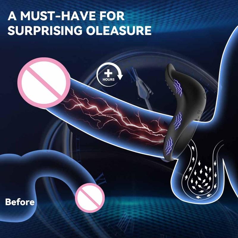 Sex Toy Cock Ring Penis Lasting Ejaculation Delay Stimulator Enhancement Vibrating Ring Cock Ring for Man Couple Seme Ring Cock
