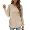 Women's Clothing Autumn and Winter New Item Round Neck Irregular Hem Long Sleeved Loose Casual Women's Clothing