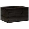 Wooden Box with Black Handles 40x30x23 Cm Solid Pine Wood