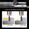 AUTOTOOLHOME 1/4" Carbide Square End Mill for Micro Grain Carbide Milling Cutter for Alloy Steel Hardened Steels 4 Flutes HRC50 (1, 1/4 In)