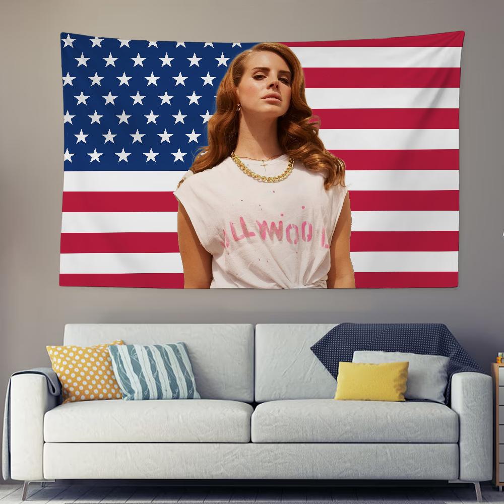 LLana Del Rey Singer Wall Tapestry Decoration Bedroom Dormitory Background Cloth Holiday Home Party Living Room Decoration