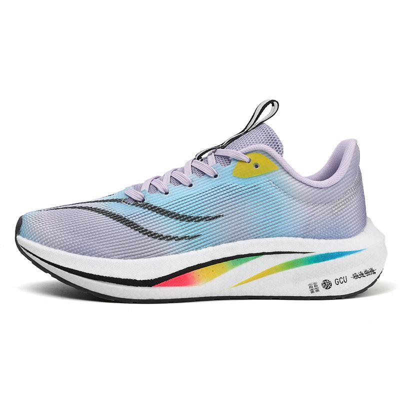 Feidian 4C Carbon Board Running Shoes Popcorn High-quality Running Shoes Luminous Casual Shoes Men's and Women's Sports Shoes Ultra-light and Breatha