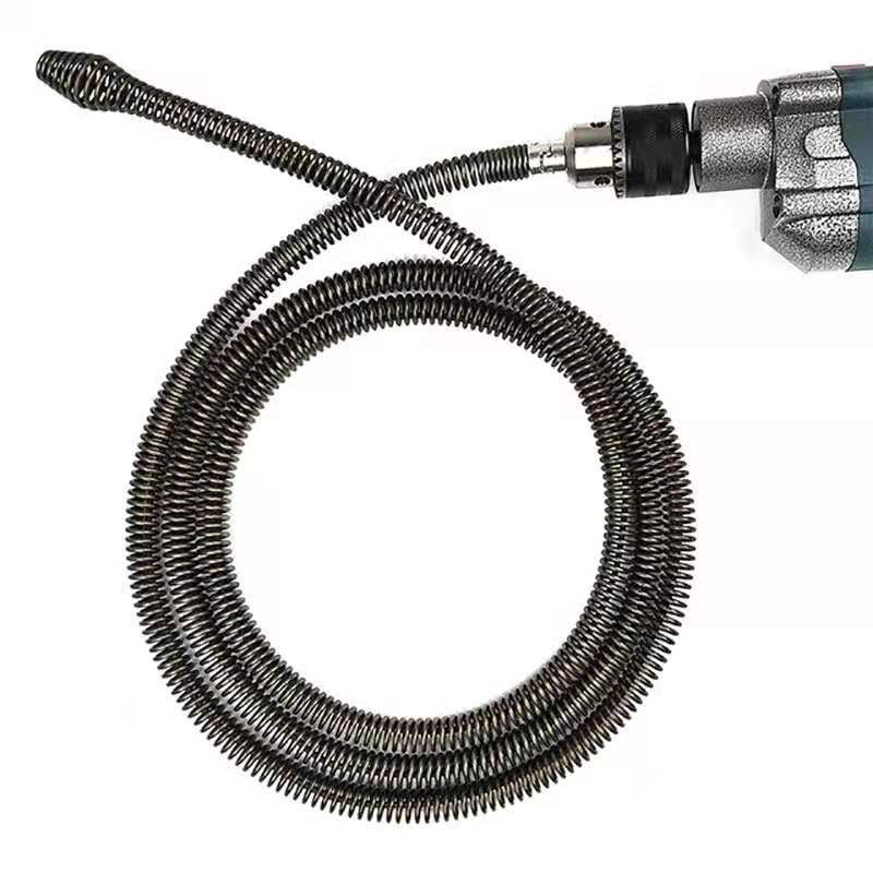 Household Drain Pipe Dredging Tools - Extension Spring Set with Connector 1M/1.5M/2M/3M/5M/6M Length Sewer Dredger Cleaner Sprin