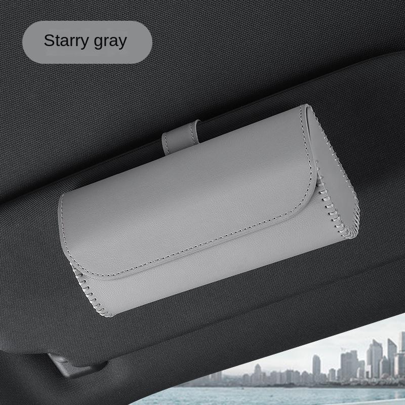 Car mounted eyeglass case car storage sunglasses holder For Mitsubishi Outlander I200 Pajero Eclipse ASX Lancer Space Delica Ex