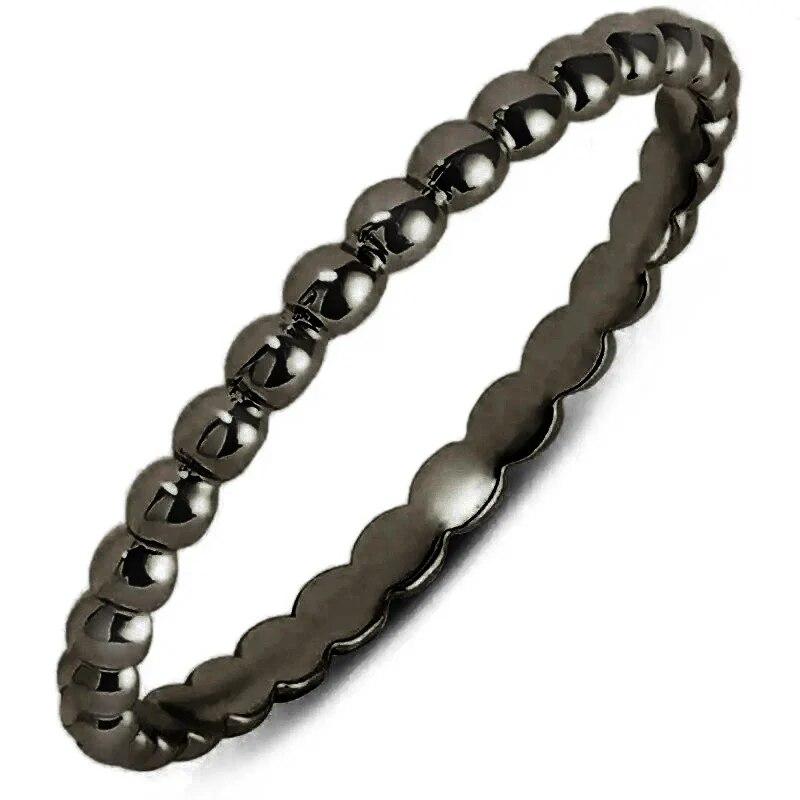 Huitan Ausgefallene Dünne Ringe für Damen Metallperlen-Design Alltagstauglich Minimalistische Finger-Accessoires Mode Vielseitiger Schmuck Großhandel