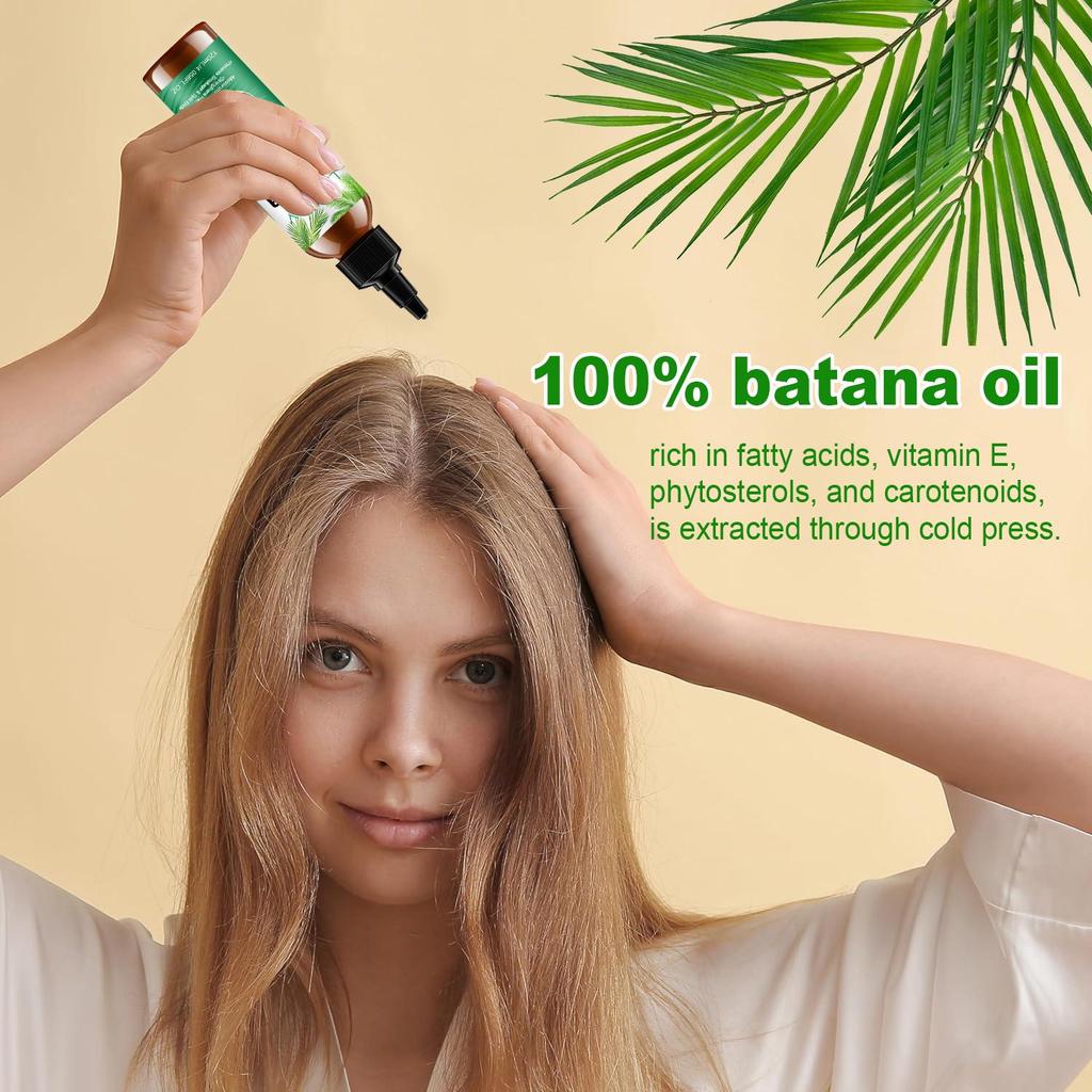 Batana Essential Oil for Hair - Moisturizes and Strenghthens Hair & Scalp, Prevents Breakage & Split Ends,120ml