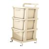 Cart with Storage Drawer, Rolling Wheels, Space-Saving Craft Container,