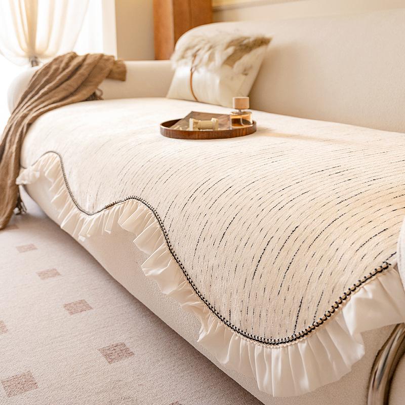 

Cream Wind French Special-Shaped Sofa Cushion New Four-Season Universal High-End Irregular Seat Cushion Non-Slip Cover 90*90cm