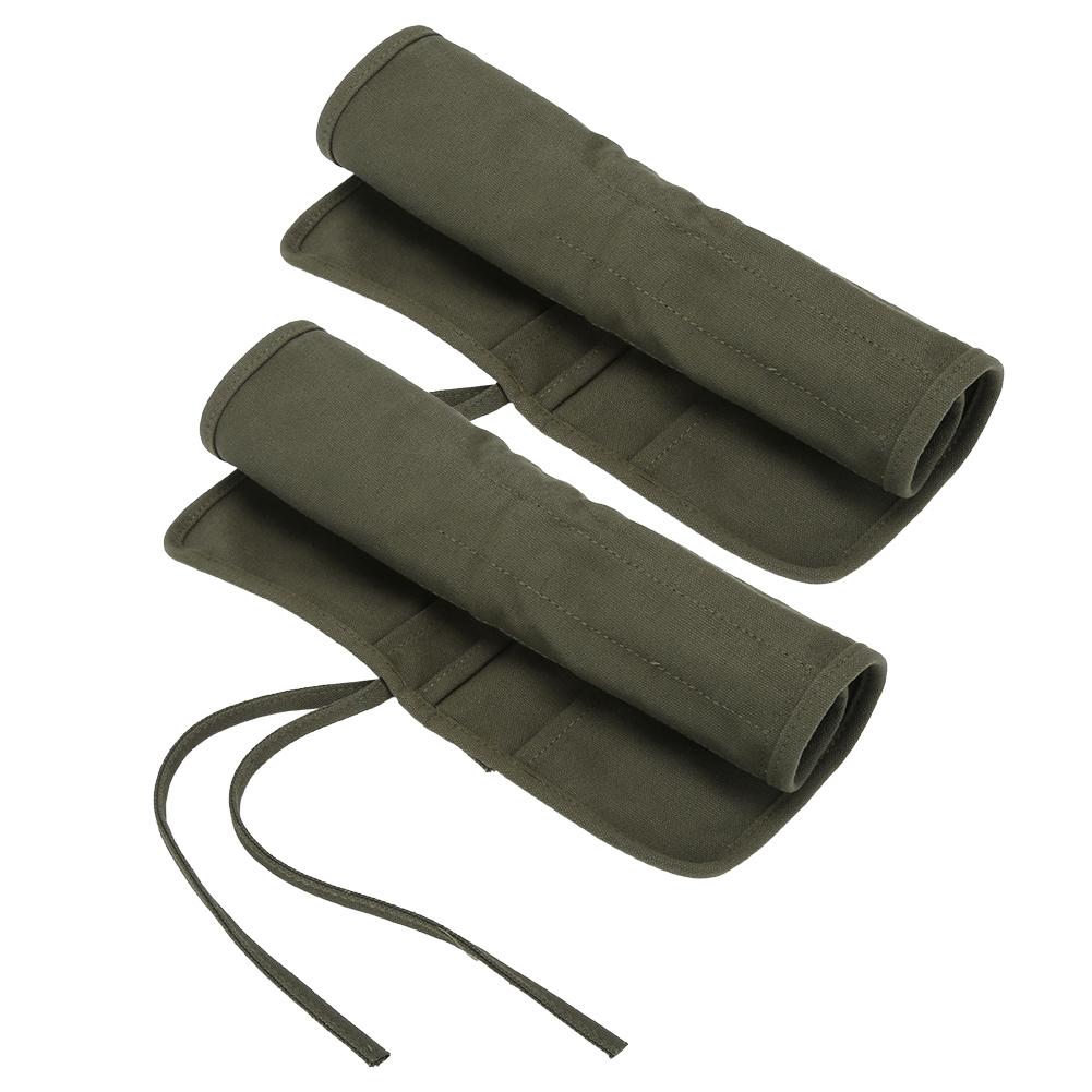 2Pcs Canvas Paint Brush Holder Gouache Oil Pen Storage Bag Roll Pen Case Artist Painting Sketch