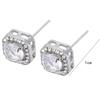 Luxury Female Stone Earrings Fashion Silver Color Wedding Jewelry Vintage Double Stud Earrings For Women