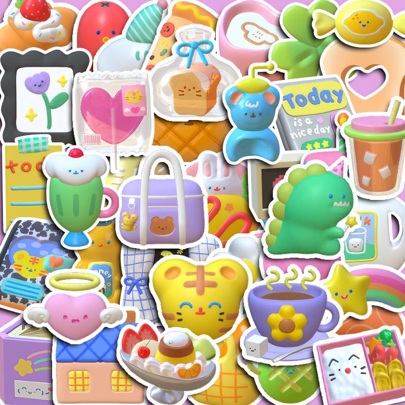 

Wholesale Cute 3D Sticker Pack: 40 Sheets for Phone Cases, Notebooks, DIY Projects