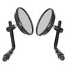 Pair Motorcycle Rearview Mirror Round Retro 8mm Screw Universal Replacement for Rocker C 2008‑2009