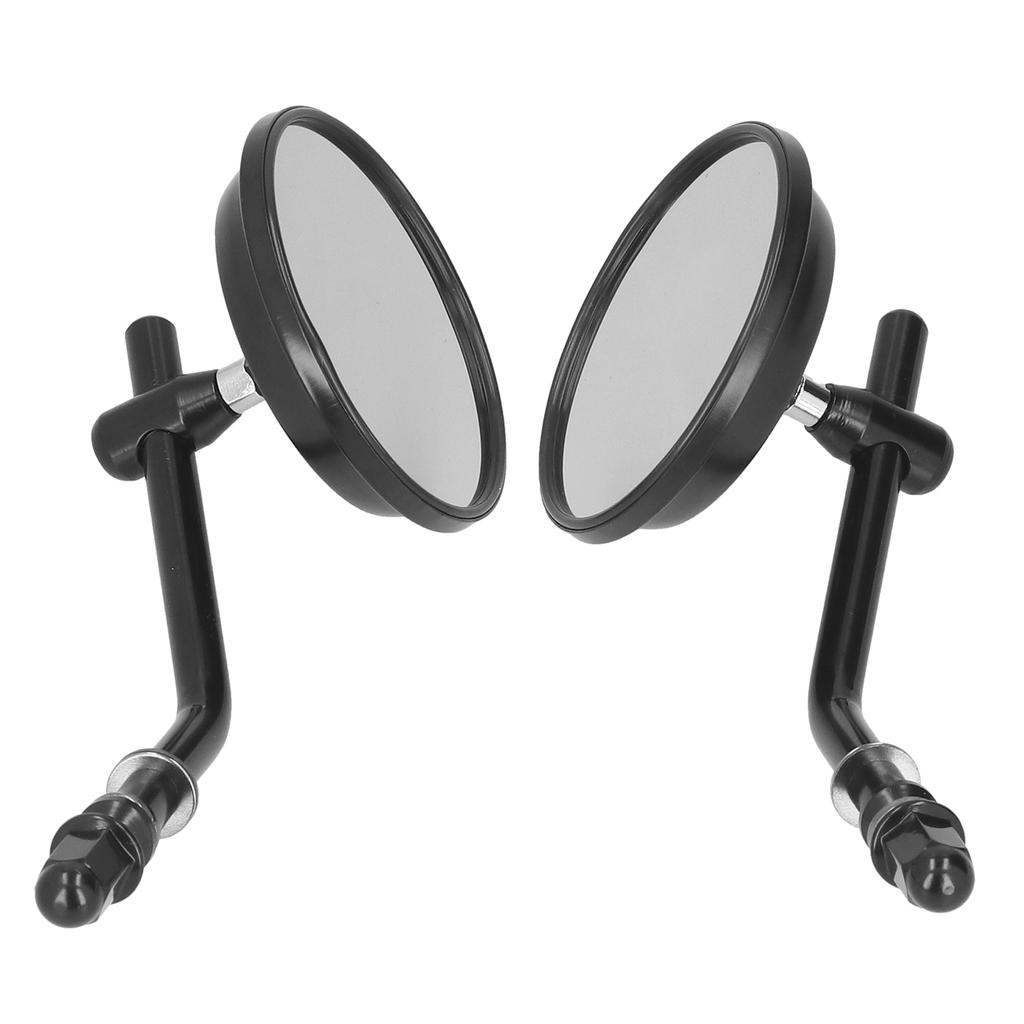 Pair Motorcycle Rearview Mirror Round Retro 8mm Screw Universal Replacement for Rocker C 2008‑2009