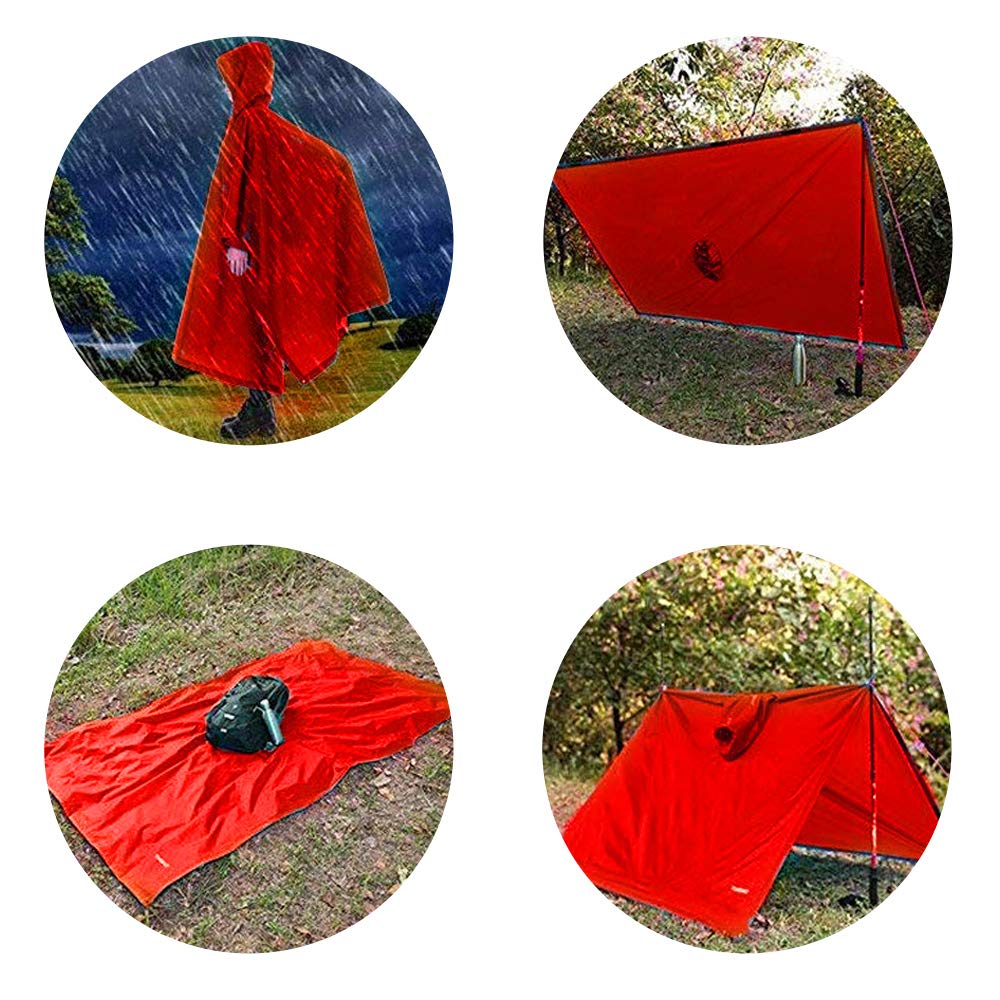 AceCamp Poncho für und Regen Leichtgewicht und Katastrophenschutzausrüstung Regenmantel, Stil, Radfahren, Motorräder, Pendeln, Schule, Unisex, Saison,