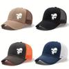 Berretto Stampato Unisex in Rete con Visiera Curva Cappellino da Baseball Classico per Esterno Estivo